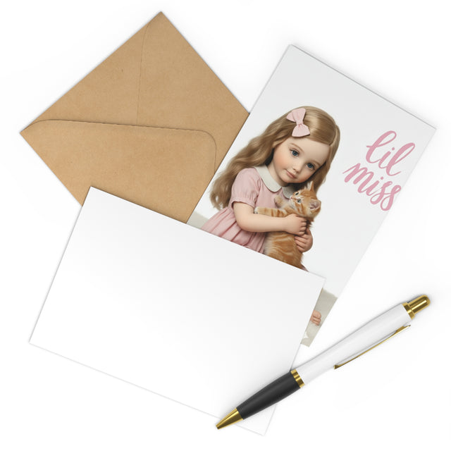 Notecard Set - Lil Miss and Kitten